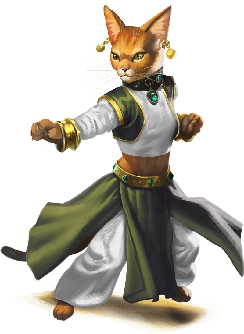 Warrior cat in fighting stance