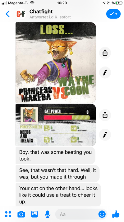 C(h)ATfight chat in Facebook Messenger